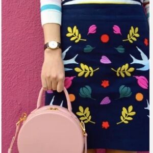 Boden Fenella Floral Bird Embroidered Skirt